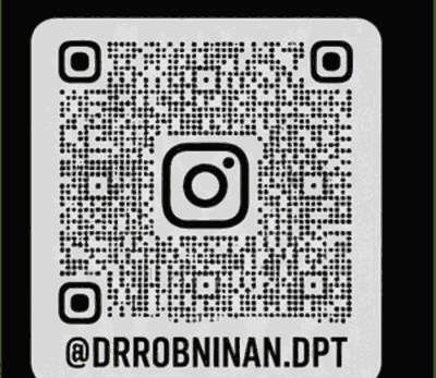 QR code linking to the Root and Iron Instagram profile, @drrobninan.dpt